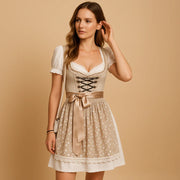 Oktoberfest-Dirndlkleid für Damen – Beige
