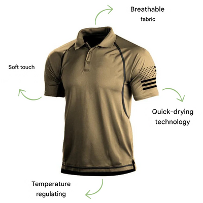 Schnelltrocknendes Outdoor-Poloshirt für Herren – TrailCore Polo