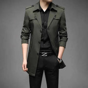 Trenchcoat Für Herren – Dunkelgrün