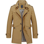 Trenchcoat Herren Klassisch mit Reverskragen – Khaki