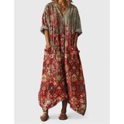 Trinity | Damen Sommerkleid Maxi Boho – Rot