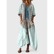 Trinity | Damen Sommerkleid Maxi Boho – Hellblau