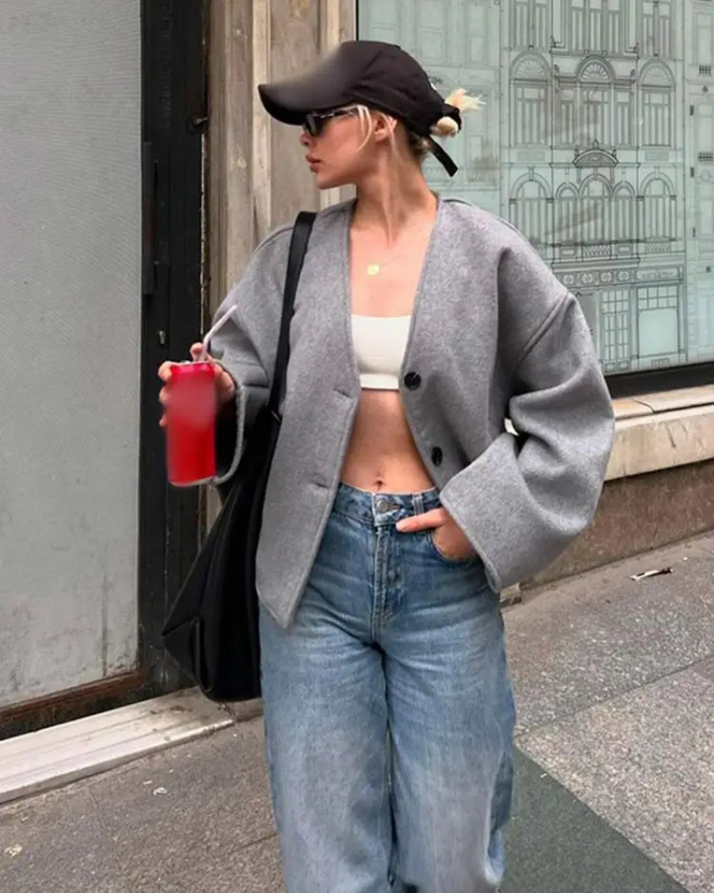 Zainab | Damen Übergangs Jacke | Oversize Mantel