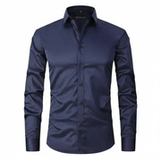 Ulrich | Herren Hemd Langarm Elegant – Dunkelblau