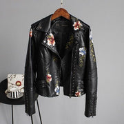 Euphemia - taillierte bestickte Jacke – Schwarz
