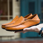 Herren-Loafer aus echtem Leder - Vittorelli – Gelb