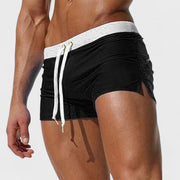 Karlos | Kurze Herren-Badehose mit Schnürbund – Schwarz