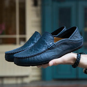 Herren-Loafer aus echtem Leder - Vittorelli – Blau