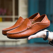 Herren-Loafer aus echtem Leder - Vittorelli – Braun