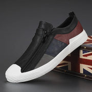 Felix | Herren Leder Slip-Ons in zeitloser Silhouette – Black / White