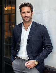 Viktor | Herren Single Breasted Casual Sakko – Marineblau