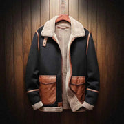 Vintage Jacke Herren – Schwarz - Braun