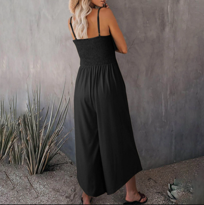 Sommerlicher Damen Jumpsuit mit Spaghettiträgern im Vintage-Stil - RetroLuft