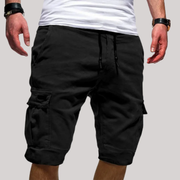 Volker | Herren Cargo Shorts Mit Taschen Für Urlaub – Schwarz