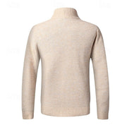 Walfried | Herren Strickjacke mit Stehkragen – Schwarz