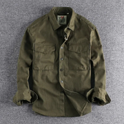 Werner | Herren Hemd Taschen Casual Style – Militärgrün