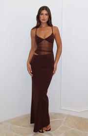 Mirelia | Luftiges Maxikleid – Burgunderrot