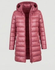 Johanna | Winterjacke Damen Ultraleichte Slim-Fit Daunenjacke mit Kapuze – Rosa