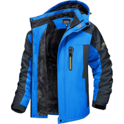 Winterjacke Herren Outdoor mit Fleecefutter – Blau