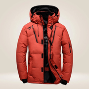 Winterjacke Herren Outdoor mit Kapuze – Orange
