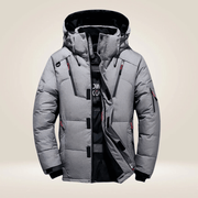 Winterjacke Herren Outdoor mit Kapuze – Grau