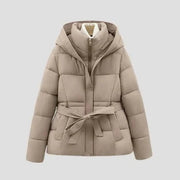 Winterjacke Mit Gürtel – Khaki