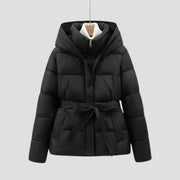 Winterjacke Mit Gürtel – Schwarz