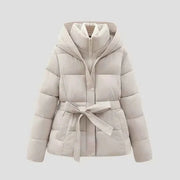 Winterjacke Mit Gürtel – Beige