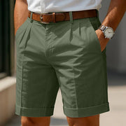 Jibbe | PLISSIERTE SOMMER-KURZHOSE FÜR HERREN – Grün