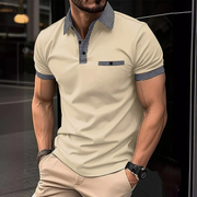 Yannik | Herren Poloshirt Mit Taschen Karo Alltag – Khaki