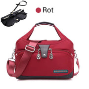 Oella | Diebstahlsichere Handtasche mit 10 Fächern – Rot