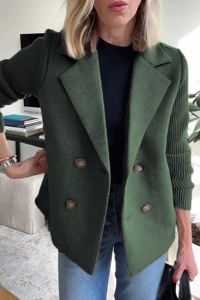 Blazer mit Strukturärmeln | Zweireihig | Moderner Schnitt