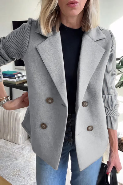 Blazer mit Strukturärmeln | Zweireihig | Moderner Schnitt