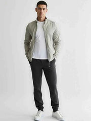 Zip Jacke Herren – Steingrau