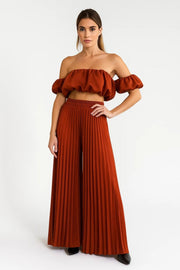 Zweiteiler Set Top Hose Elegant – Rot